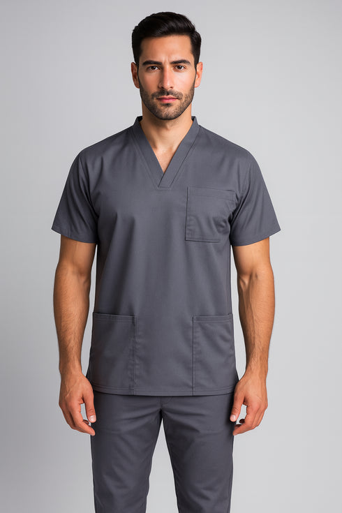 Men's 3-Pocket V-Neck Scrub